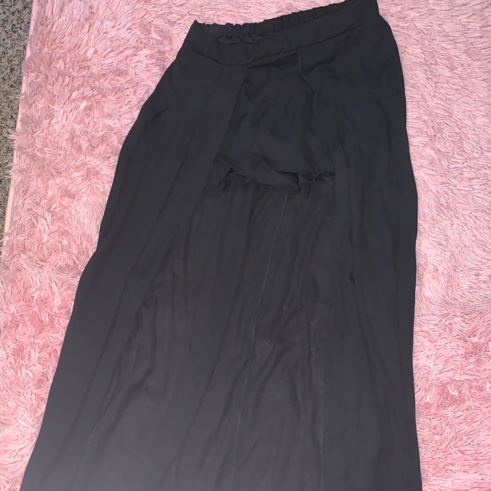 Black Shorts With a train like skirt